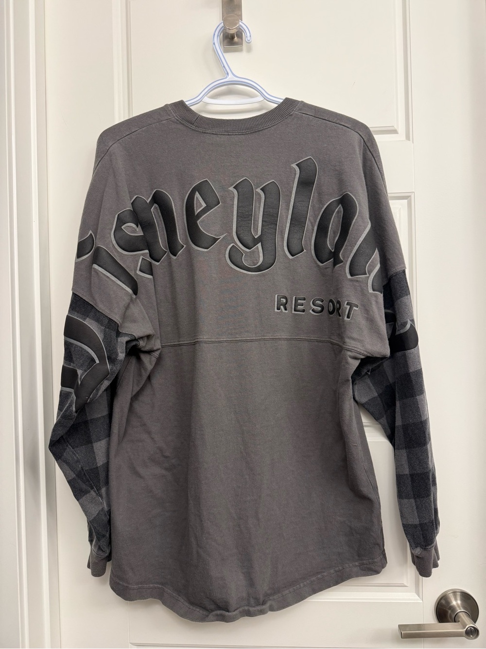 Disneyland Spirit Jersey: Black with Checkered Sleeves